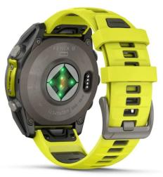 Умные часы Garmin Fenix 8 47mm Solar, Sapphire Titanium with Amp Yellow/Graphite Silicone Band (010-02906-20)