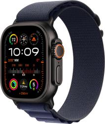 Apple Watch Ultra 2 (2024) 49mm Black Titanium Case with Navy Alpine Loop Small