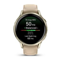 Умные часы Garmin Venu 4 41mm Lunar Gold with Bone Silicone Band and Light Sand Leather Band (010-03013-03)