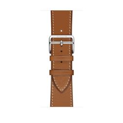 Apple Watch Hermes Series 2 42mm Stainless Steel Case with Fauve Barenia Leather Single Tour