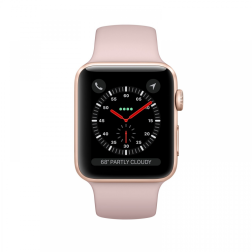 Apple Watch Series 3 42mm GPS+Cellular Gold Aluminum Case with Pink Sand Sport Band