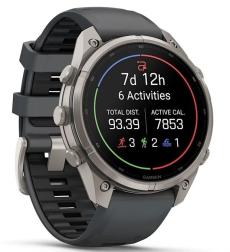 Умные часы Garmin Fenix 9 Pro AMOLED 47мм inReach, Titanium with Graphite/Black Silicone Band (010-04336-26)