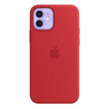 Силиконовый чехол MagSafe для  iPhone 12 mini красный цвет (PRODUCT)RED