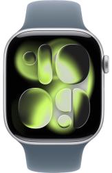 Apple Watch Series 11 42mm Silver Aluminum Case with Sport Band Anchor Blue