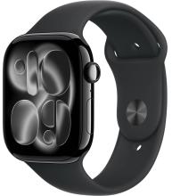 Apple Watch Series 11 46mm Jet Black Aluminum Case with Sport Band Black